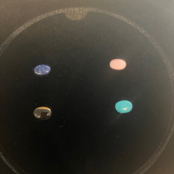 Multi Gemstone 17.50 ctw 5 Interchangeable stone with Choker Necklace - Picture 3 of 6